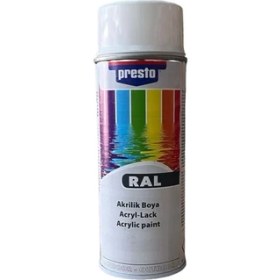 Resim Presto Ral 9006 Sedefli Gri Yarı Mat Akrilik Sprey Boya 400 ml 
