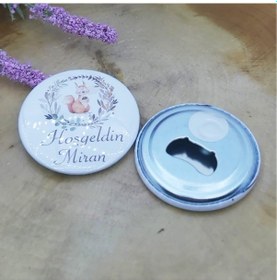 Resim Açacak Bebek Magnet Doğum Hediyesi Tavşanlı, Bebek Şeke 15 Adet 