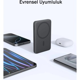 Resim Aukey PB-MS03-GY Magsafe Magfusion Ince 5000MAH 20W Power Bank 