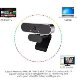 Resim Ecovibe Webcam 1080P USB Kablolu Tak Çalıştır Konferans Kamera Chat Görüntülü Sohbet Yayın Kamerası Hd Video Web Kamerası ZR808 Web Cam 