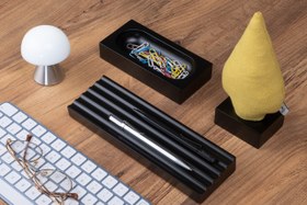 Resim Kayigo Woody Siyah Üçlü Ofis Seti - Sarı Ladin 