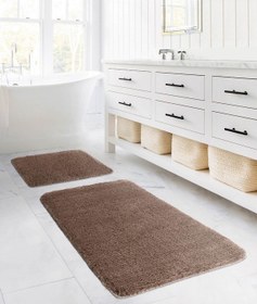 Resim Koza Home Koza Home Segura Peluş Vizon Kaydırmaz Taban Banyo Paspası Vizon 