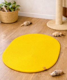 Resim ABACIA Sarı Renk Kedi Tırmalama Matı ve Yatağı / Çok Amaçlı Kullanım 