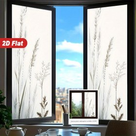 Resim 1 Adet Yumuşak Işıktaki Uzun Otlar Desenli 2D Pencere Filmi. PVC Statik Yapışkanlı Cam Film, 45x100cm. Homeart Dekorasyon, Çıkarılabilir ve Yeniden Kullanılabilir, Gizlilik Koruma, Kolay Kurulum, Yapıştırıcısız. Banyo, Mutfak ve Ofis Dekoru İçin Uygun 