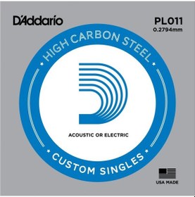 Resim D'addario Pl011 Elektro Ve Akustik Gitar Tek Teli 011 