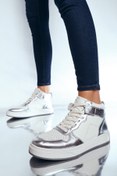 Resim Kadın Gümüş Deri Bilekli Sneaker Derimod