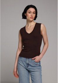 Resim Colin's Colins Slim Fit Kadın Kahverengi Atlet Cl1080980 Q1.v2 Brw 