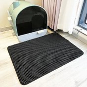 Resim Kedi Kumu Matı Evcil Hayvan Tuvaleti Suda Çift Katmanlı Evcil Hayvan Kum Kutusu Matı Kaymaz Kum Kedi Washa 