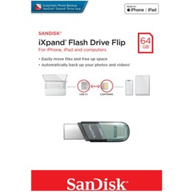 Resim Sandisk Ixpand Flash Drive 64 Gb Type A + Lightning Taşınabilir Usb Bellek Gri 