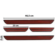 Resim Ford Focus 2018 Ve Üzeri Modeller Old Kırmızı Kapı Eşiği 4 Parça Krom Yazılı 