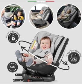 Resim Elele Modenafix 360 Dönebilen İsofixli Oto Koltuğu 0-36 Kg Siyah 