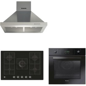 Resim Hoover Armonia Ankastre Set ( FCP405N/E Fırın + HVG74K3B 75 cm Ocak + HCH6MXTK Davlumbaz) 