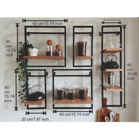 Resim Lylacollection Arya Home Duvar Raf Seti 
