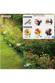 Resim Hype Store 97065 Flex Tasarım Daisey Yer Üstü Sulama Bahçe Yağmurlama Sistemi, Kendin Yap Bitki Sulama Seti 