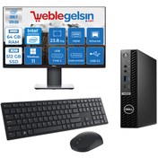 Resim Dell Optiplex 7010MFF Plus Intel Core i7 13700T 64GB DDR5 512GB SSD Windows 11 Pro 23.8 Monitör Mini Masaüstü Bilgisayar 7010Pİ7 N007O7010MFFPUBM22 