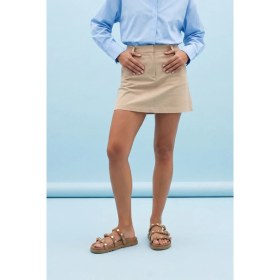 Resim Marjin Kadın Hakiki Deri Üç Bantlı Zımbalı Günlük Terlik Zoven Camel Süet 