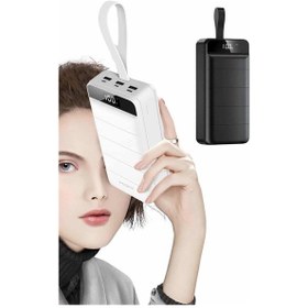 Resim 50.000 Mah Powerbank Turbo Hızlı Led Göstergeli Android İos Uyumlu Taşınabilir Askılı 