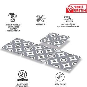 Resim Tink Kendinden Yapışkanlı Geometrik 06 Desenli Pvc Karo 30X30 cm (56 Adet) 5m2 