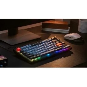 Resim Peri Store Keychron V1 Max Rgb Tkl Mekanik Red Switch 2.4 Ghz Kablosuz Ingilizce Siyah Klavye 