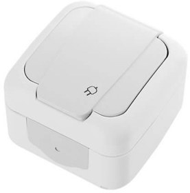 Resim Viko Palmiye Sıva Üstü Nemliyer Kapaklı Topraklı Priz 