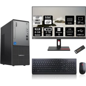 Resim Lenovo Thinkcentre Neo 50T Gen 5 Intel Core I7 13700 8gb 2tb SSD 27" Fhd Monitör W11H Masaüstü Bilgisayar & Per4 USB Bellek 12UB000LTRMNT344 
