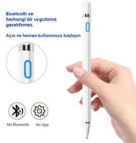 Resim ZMOBILE Samsung Galaxy T500 Uyumlu Tablet Kalemi Kapasitif Şarjlı Universal Tablet Kalemi 