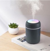Resim Genel Markalar H2o Humidifıer 300 Ml Ulrasonik Hava Nemlendirici Buhar Makinesi Ve Aroma Difüzörü Siyah 