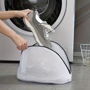 Resim 1 adet Noel Çamaşır Çantası, Kumaş Ayakkabı Koruyucu, Eğik Şekil, Çok Amaçlı Kullanım, Fermuarlı Dikişli, Çamaşır Odası ve Çamaşır Makinesi için, Çamaşır Çantaları 