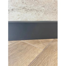 Resim Pasha Dekor 10 cm Düz Antrasit Pvc Kaplama Parke Süpürgelik 