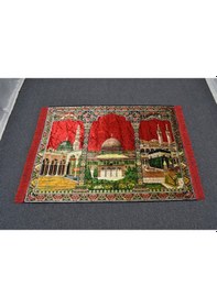 Resim Zehra Abla Halı Yeni Ender Manzara Kutsal Belde Tasvirli Camili Duvar Halısı 5880 