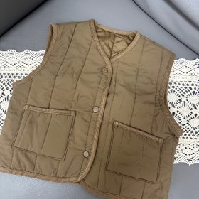 Resim Kız Çocuk Günlük Katmanlı Yelek - Düz Renk Sıcak Kışlık Cepli Yelek, Esnemeyen Kumaş, Sonbahar & Kış için Normal Kesim, Elde Yıkanabilir, Noel Kombinleri için Mükemmel, Sevimli Yelekler 