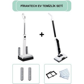 Resim PiranTech M-210 Şarjlı Islak & Kuru Zemin Temizleyici + CB702 Buharlı Mop Halı ve Sert Zemin Temizleyici 