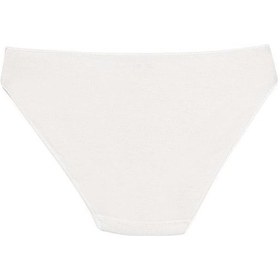 Resim 12 Adet Yıldız Bayan Bambu İz Yapmaz Bikini Külot Ekru 3962 001 
