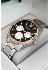 Resim Ferrucci Takvimli Erkek Kol Saati Takvimli Çelik Kordon 3 Atm Suya Dayanıklı Bileklik Gümüş Gri 