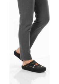 Resim Aspor Siyah Kadın Ev Terliği Çok Renkli 