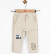 Resim Erkek Bebek Bel Lastikli Kuzey Eşofman Altı-14736 Krem 