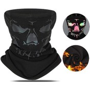 Resim Butu West Bıkıng Motosiklet Bisiklet Yansıtıcı Kafatası Yüz Maskesi Balaklava Siyah 