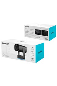 Resim Everest Pj08 Siyah 5200Mah 1280-720P Hd 4K Destekli Android 11 Ekran Yansıtmalı Hd Projeksiyon Cihazı Wifi 