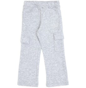 Resim U.S. Polo Assn. Kız Çocuk Açık Gri Melanj Cep Detaylı Parlak Baskılı Eşofman Altı 50316892-VR091 