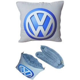 Resim Wolksvogen Baskılı Battaniyeli Opsiyonel Yastık (521928997) 