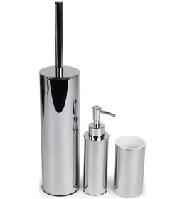 Resim Kobos Yuvarlak Banyo Seti Parlak Krom 