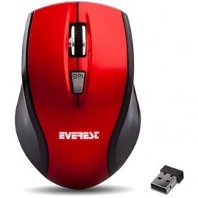 Resim Everest Sm-245R Usb Kırmızı/Siyah 2.4Ghz Nano Receiver Kablosuz Mouse 