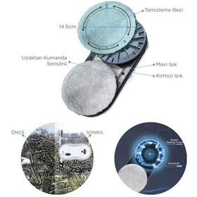 Resim Torima S9 Beyaz Su Püskürtmeli Uzaktan Kumandalı Cam Pencere Temizleme Robotu 