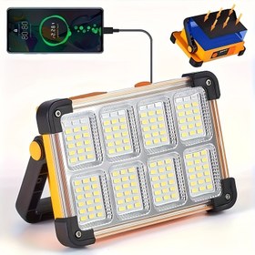 Resim 1 adet Güneş Şarj Edilebilir LED Sel Lambası - Taşınabilir, Ultra Parlak, Renk Değiştiren Özellikli, Güç Kesintileri, Acil Durumlar, Açık Kamp, Balıkçılık ve Acil Durum LED Lambaları, Balıkçılık Lambaları için ideal 