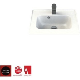 Resim Turkuaz Blue Etajer Uyumlu Lavabo 50 x 36.5 CM 