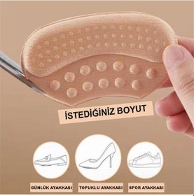 Resim 1 Çift Ten Masaj Ortopedik Topuklu Spor Ayakkabı Topuk Vurma Önleyici Koruyucu Yastığı Ped 