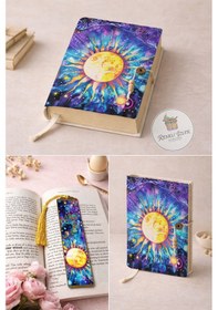 Resim Kitap Kılıfı Ve Metal Kitap Ayracı- Kozmik Güneş 