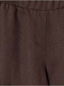 Resim LC Waikiki LCWAIKIKI Classic Beli Lastikli Kadın Keten Pantolon 