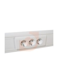 Resim Legrand 638038 Kablo Kanalı Için 6 Modül Kaide+Çerçeve 10 Adetli 