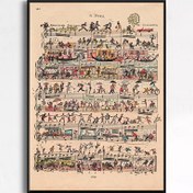 Resim 1 adet Vintage Esintili "Müzik Teorisi" Tuval Sanat Baskısı - Çerçevesiz Eğitici Duvar Dekoru, Retro Soyut Müzik Notası Tasarımı ve İllüstrasyonlar, Oturma Odası & Yatak Odası için İdeal, Mükemmel Ev Dekorasyonu veya Tatil Hediyesi 